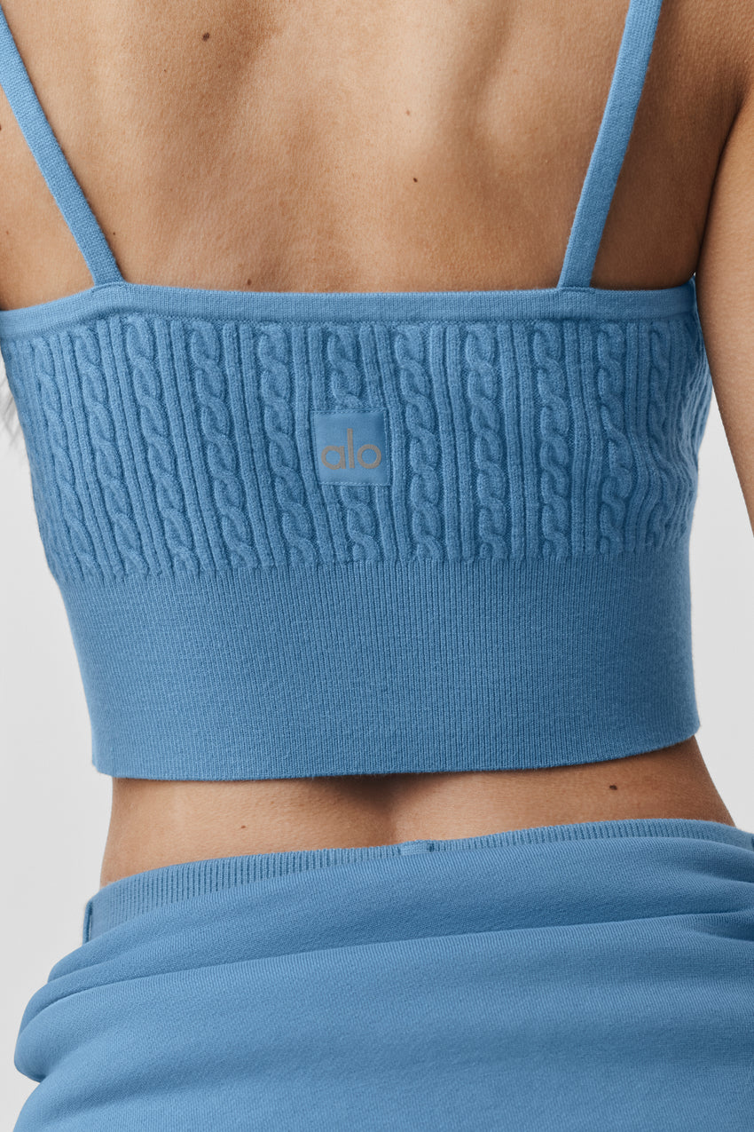 Mini Cable Sweater Tank - California Blue