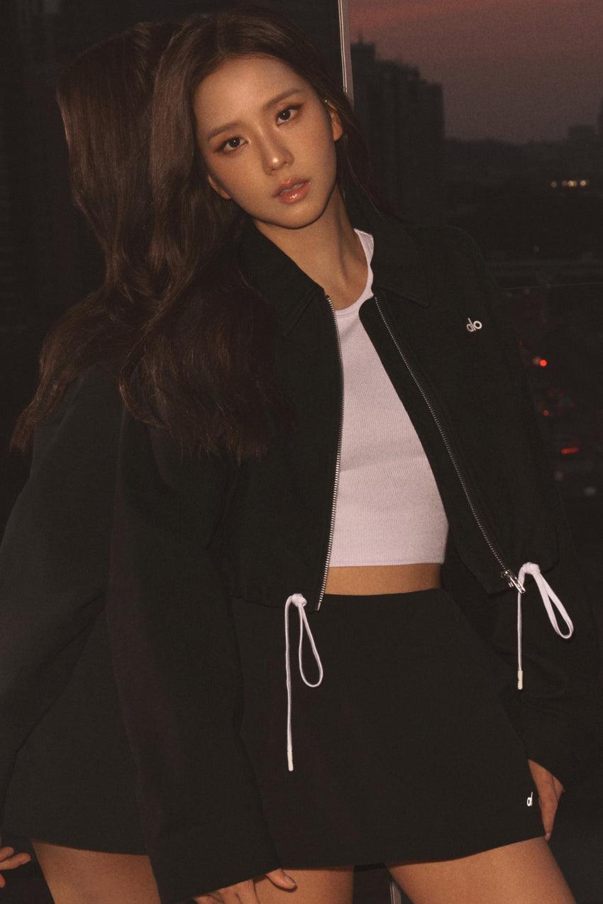 Cropped Fan Favorite Full Zip Jacket - Black