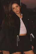 Cropped Fan Favorite Full Zip Jacket - Black